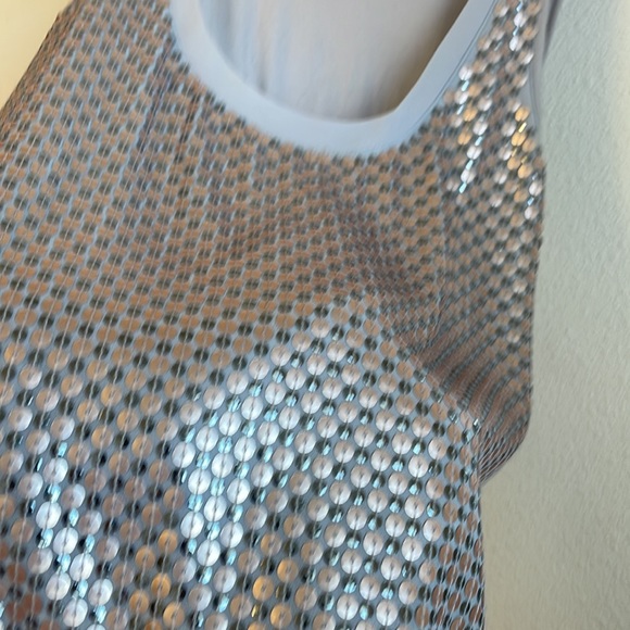 Sequin grey blue tank top XS - Picture 5 of 5